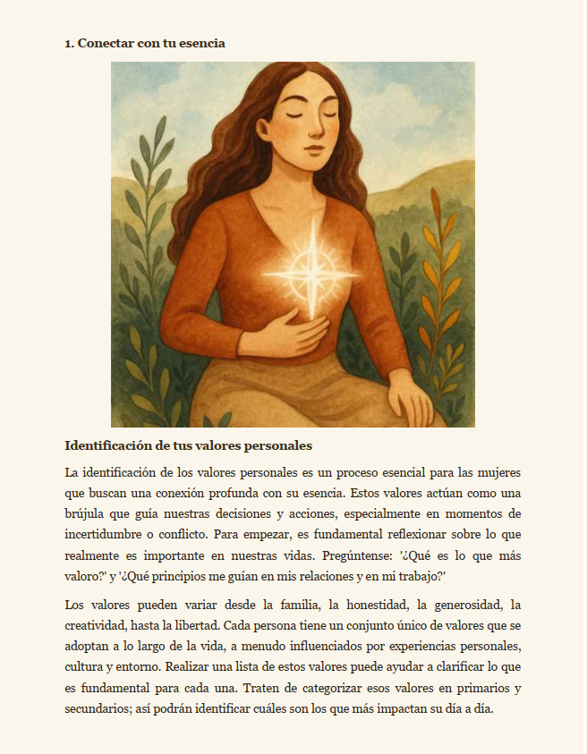 Página interior: Conectar con tu esencia