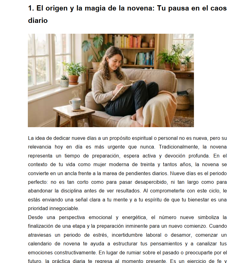 Página interior: El origen y la magia de la novena