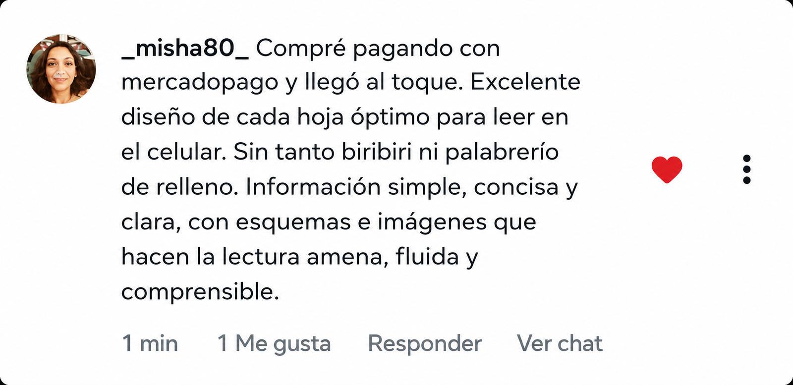 Comentario sobre el diseño claro